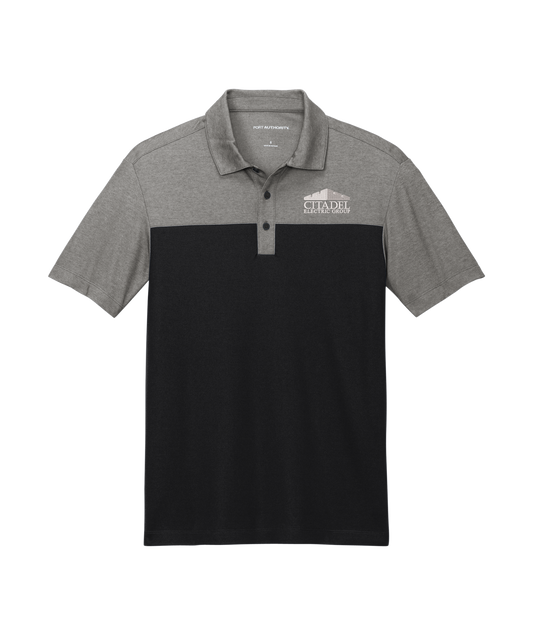 Port Authority® Fine Pique Blend Blocked Polo