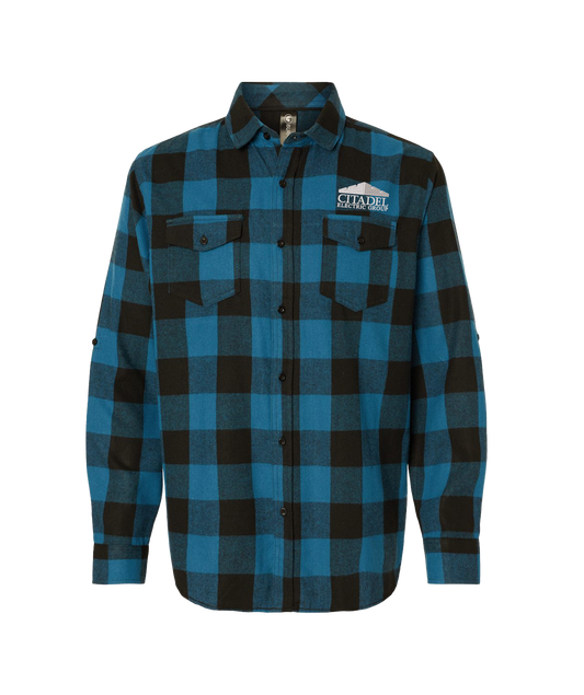 Yarn-Dyed Long Sleeve Flannel Shirt