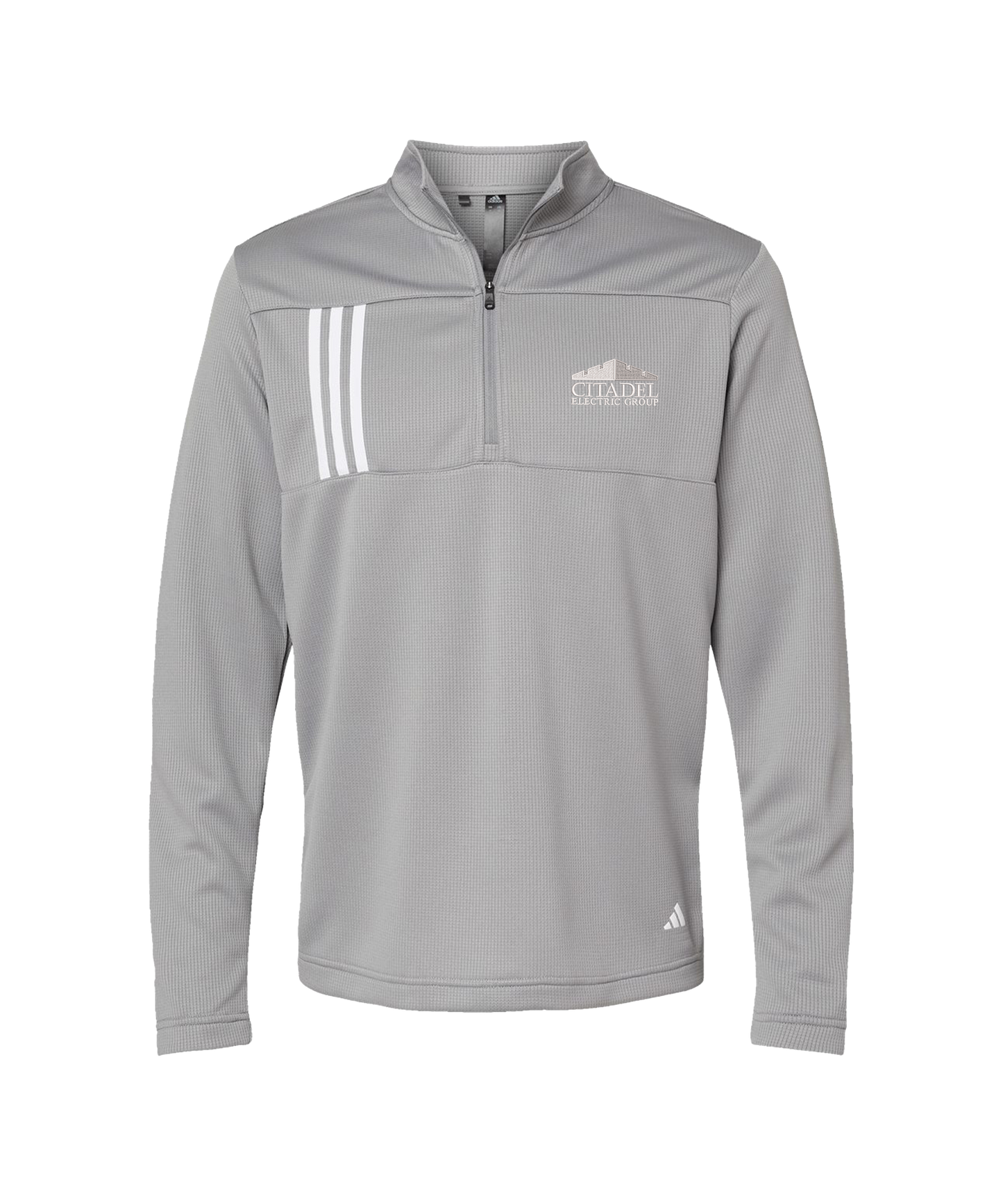 Adidas 3-Stripes Double Knit Quarter-Zip Pullover